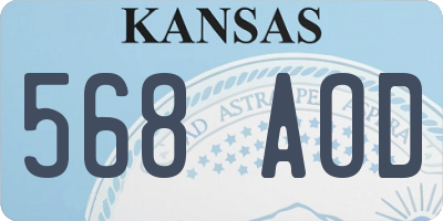 KS license plate 568AOD