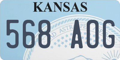 KS license plate 568AOG