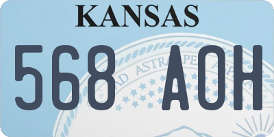KS license plate 568AOH