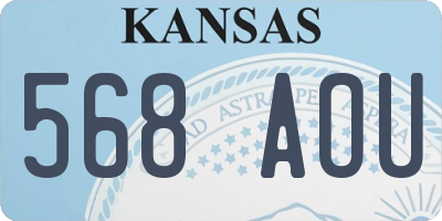 KS license plate 568AOU