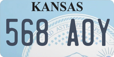 KS license plate 568AOY