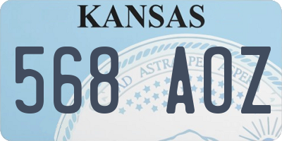 KS license plate 568AOZ