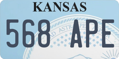 KS license plate 568APE