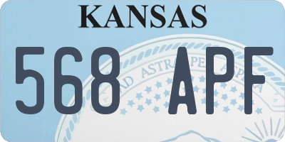 KS license plate 568APF