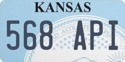 KS license plate 568API