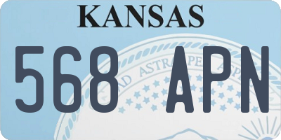 KS license plate 568APN