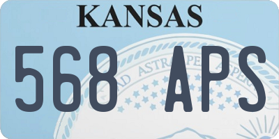 KS license plate 568APS