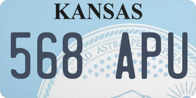 KS license plate 568APU