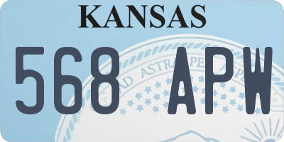 KS license plate 568APW