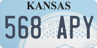 KS license plate 568APY