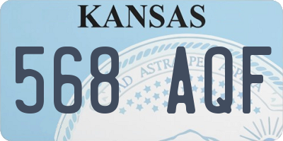 KS license plate 568AQF
