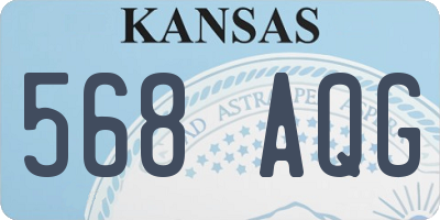 KS license plate 568AQG