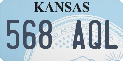 KS license plate 568AQL