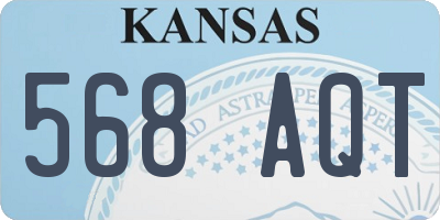 KS license plate 568AQT