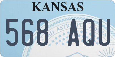 KS license plate 568AQU