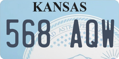 KS license plate 568AQW