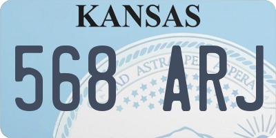 KS license plate 568ARJ