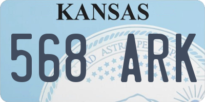 KS license plate 568ARK