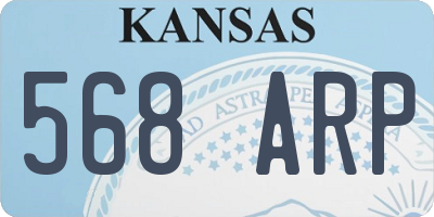 KS license plate 568ARP