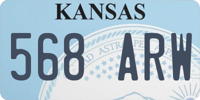 KS license plate 568ARW
