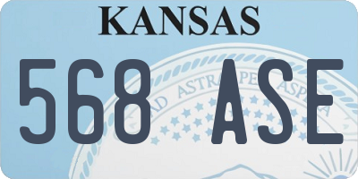 KS license plate 568ASE
