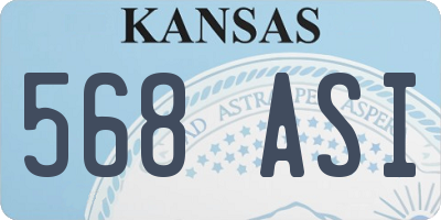 KS license plate 568ASI