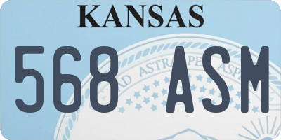 KS license plate 568ASM