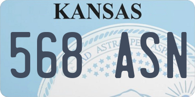 KS license plate 568ASN