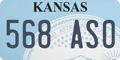 KS license plate 568ASO