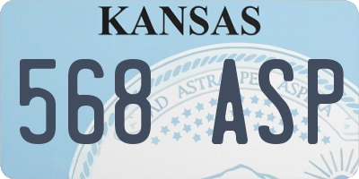 KS license plate 568ASP