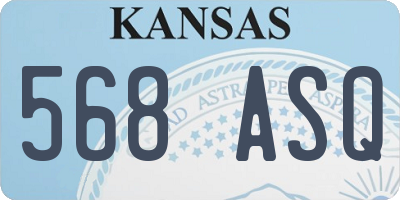 KS license plate 568ASQ