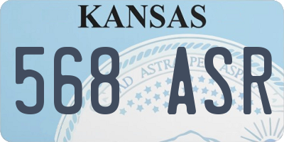 KS license plate 568ASR