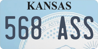 KS license plate 568ASS