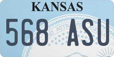 KS license plate 568ASU