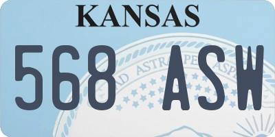 KS license plate 568ASW