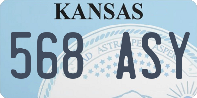 KS license plate 568ASY