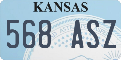 KS license plate 568ASZ