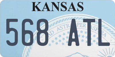 KS license plate 568ATL