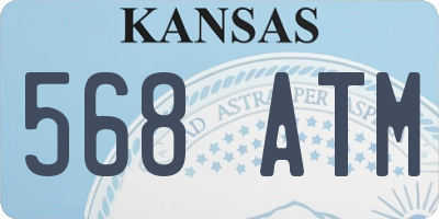KS license plate 568ATM