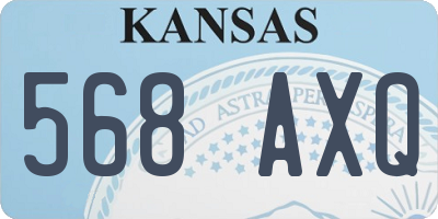 KS license plate 568AXQ