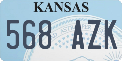 KS license plate 568AZK