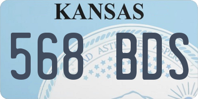 KS license plate 568BDS