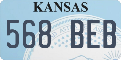 KS license plate 568BEB