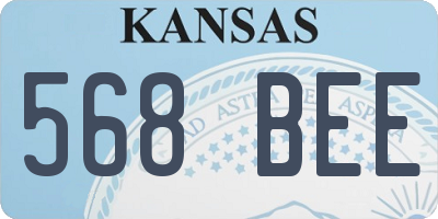 KS license plate 568BEE