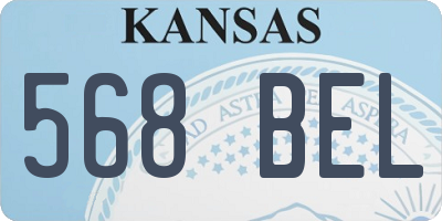 KS license plate 568BEL