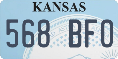 KS license plate 568BFO