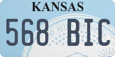 KS license plate 568BIC