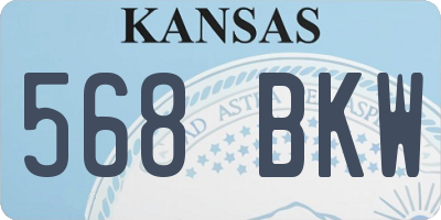 KS license plate 568BKW
