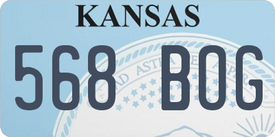 KS license plate 568BOG