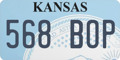 KS license plate 568BOP